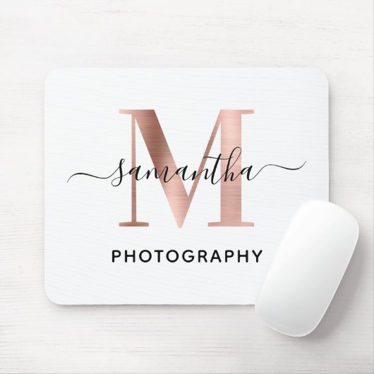 Logo der Rose Gold M Monogram Mousepad (Mit Mouse)