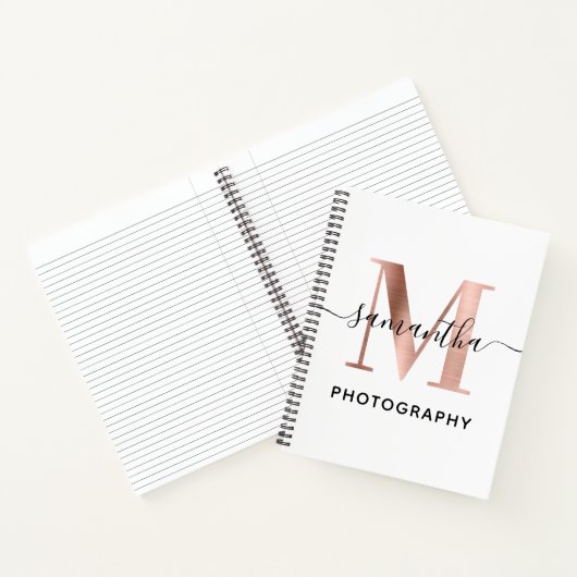 Logo der Rose Gold M Monogram Notizblock (Innenseite)