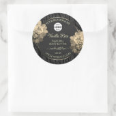 Logo der Rustikalen schwarzen Baumhacken-Produktma Runder Aufkleber (Tasche)