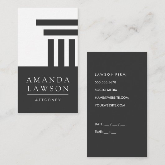 Logo der Säule Terminkarte (Vorne/Hinten)