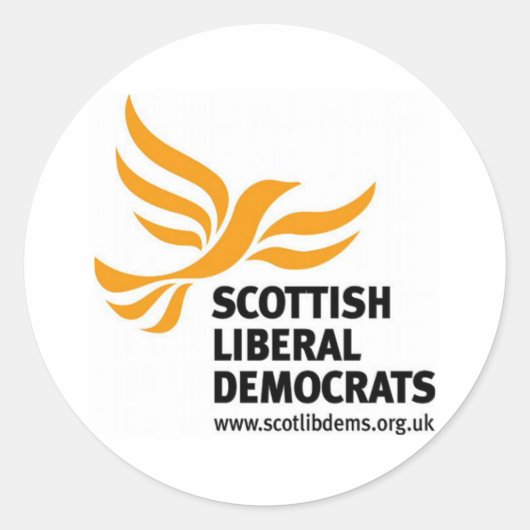 Logo der schottischen Liberalen Runder Aufkleber (Vorderseite)
