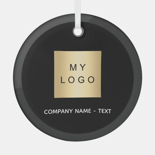 Logo der schwarzen Firma Ornament Aus Glas (Vorderseite)