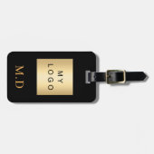 Logo der schwarzen Goldfirma Gepäckanhänger (Vorderseite horizontal)