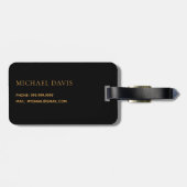 Logo der schwarzen Goldfirma Gepäckanhänger (Rückseite horizontal)