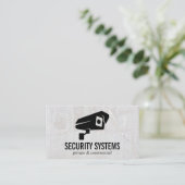 Logo der Sicherheitskamera | Marmor Visitenkarte (Stehend Vorderseite)