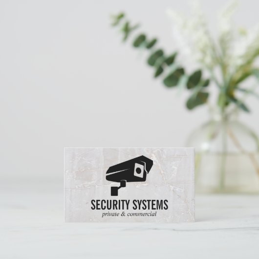 Logo der Sicherheitskamera | Marmor Visitenkarte (Stehend Vorderseite)