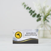 Logo der Sicherheitskamera | Metal-Marmor Visitenkarte (Stehend Vorderseite)