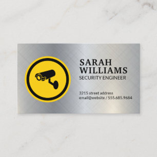Logo der Sicherheitskamera Metallgewebe Visitenkarte