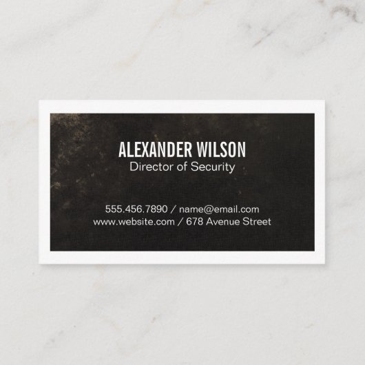 Logo der Sicherheitskamera Visitenkarte (Rückseite)