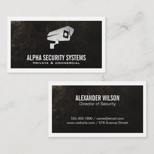 Logo der Sicherheitskamera Visitenkarte (Vorne/Hinten)