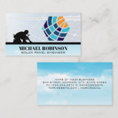 Logo der Solar Tech Company | Roof Worker Technike Visitenkarte (Vorne/Hinten)