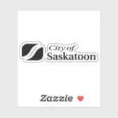 Logo der Stadt Saskatoon, Saskatchewan, Kanada Aufkleber (Blatt)