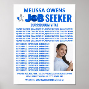 Logo der Stellensuchenden, Lebenslauf Poster