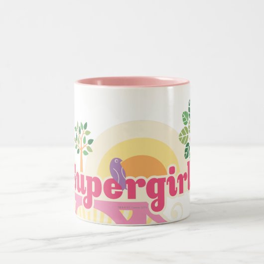 Logo der Supergirl Nature Zweifarbige Tasse (Mittel)
