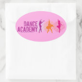 Logo der Tance Academy Colour Dancers Ovaler Aufkleber (Tasche)