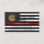 Logo der "Thin Red Line Custom Fireman Fire Depart Visitenkarte (Vorderseite)