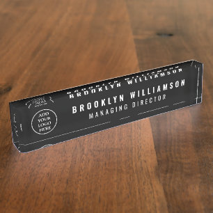 Logo der Trendy Business Company Beruflicher Mitar Namensplakette