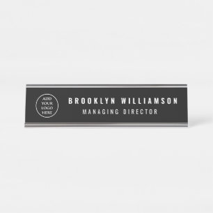 Logo der Trendy Business Company Beruflicher Mitar Schreibtischnamensplakette