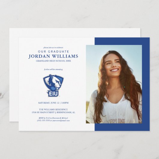 Logo der University Panthers von Eastern Illinois Ankündigung (Vorne/Hinten)