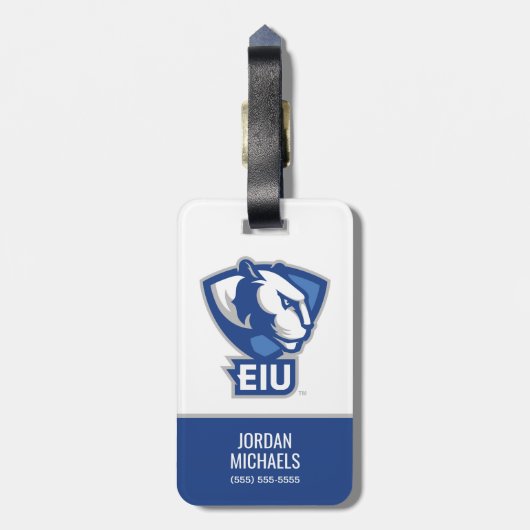 Logo der University Panthers von Eastern Illinois Gepäckanhänger (Rückseite vertikal)