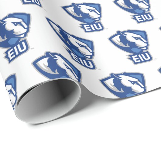 Logo der University Panthers von Eastern Illinois Geschenkpapier (Rolleneckpunkt)
