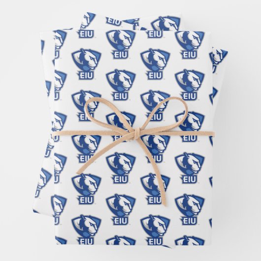 Logo der University Panthers von Eastern Illinois Geschenkpapier Set (Beispiel)
