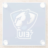 Logo der University Panthers von Eastern Illinois Glasuntersetzer (Rückseite)
