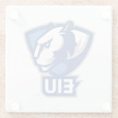 Logo der University Panthers von Eastern Illinois Glasuntersetzer (Rückseite)