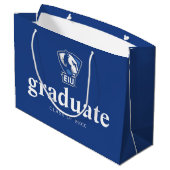 Logo der University Panthers von Eastern Illinois Große Geschenktüte (Rückseite Schrägansicht)