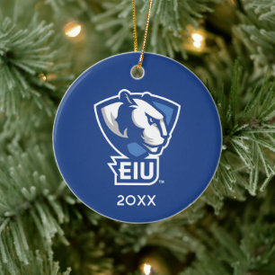 Logo der University Panthers von Eastern Illinois Keramik Ornament