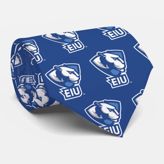 Logo der University Panthers von Eastern Illinois Krawatte (Gerollt)