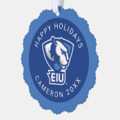 Logo der University Panthers von Eastern Illinois Ornament Karte (Links)