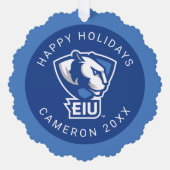 Logo der University Panthers von Eastern Illinois Ornament Karte (Vorderseite)