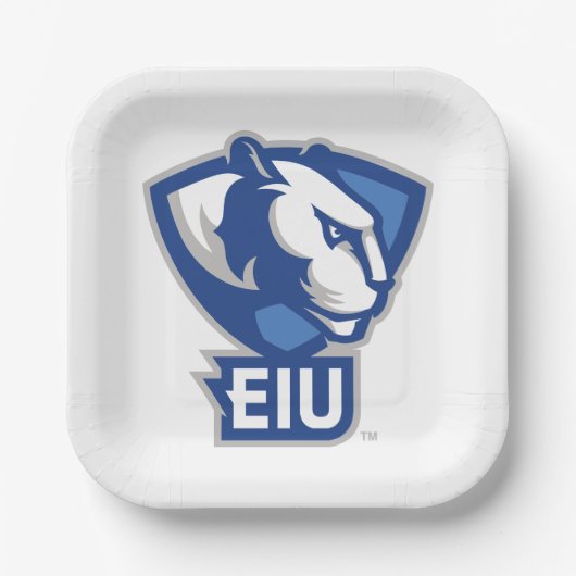 Logo der University Panthers von Eastern Illinois Pappteller (Vorderseite)