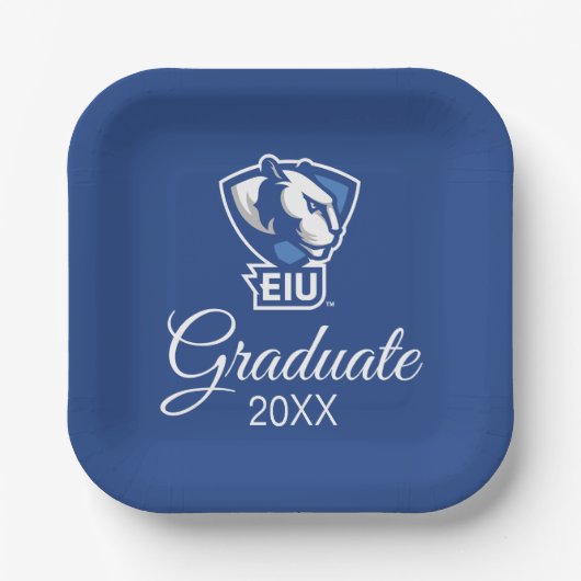 Logo der University Panthers von Eastern Illinois Pappteller (Vorderseite)