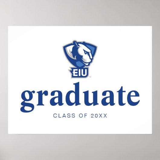 Logo der University Panthers von Eastern Illinois Poster (Vorne)