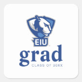 Logo der University Panthers von Eastern Illinois Quadratischer Aufkleber (Vorderseite)