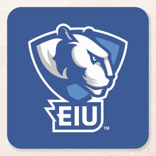 Logo der University Panthers von Eastern Illinois Rechteckiger Pappuntersetzer (Vorderseite)