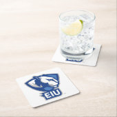 Logo der University Panthers von Eastern Illinois Rechteckiger Pappuntersetzer (Vor Ort)