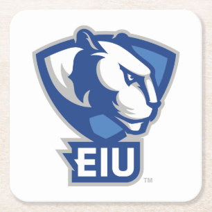 Logo der University Panthers von Eastern Illinois Rechteckiger Pappuntersetzer