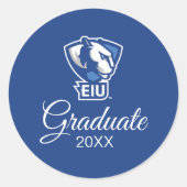 Logo der University Panthers von Eastern Illinois Runder Aufkleber (Vorderseite)