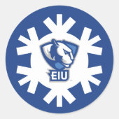 Logo der University Panthers von Eastern Illinois Runder Aufkleber (Vorderseite)