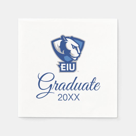 Logo der University Panthers von Eastern Illinois Serviette (Vorderseite)