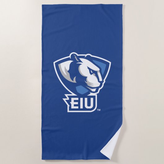 Logo der University Panthers von Eastern Illinois Strandtuch (Vorderseite)