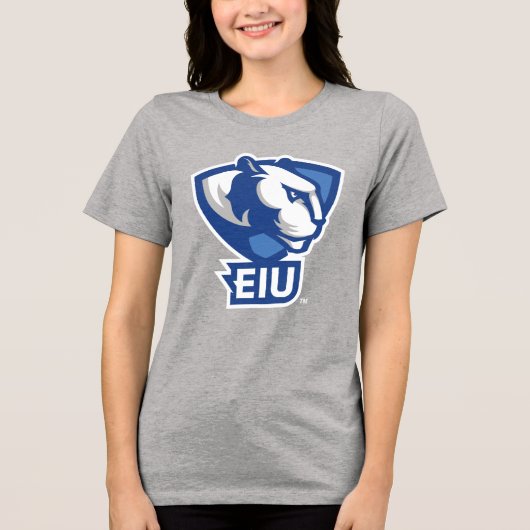 Logo der University Panthers von Eastern Illinois Tri-Blend Shirt (Vorderseite)