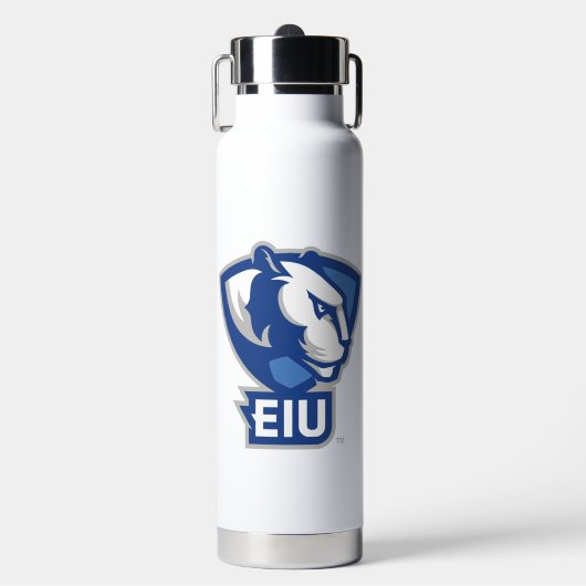 Logo der University Panthers von Eastern Illinois Trinkflasche (Vorderseite)