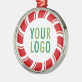 Logo der Weihnachtsfeiertage-Gesellschaft Silbernes Ornament (Links)