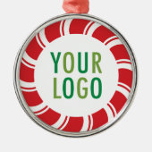 Logo der Weihnachtsfeiertage-Gesellschaft Silbernes Ornament (Vorne)