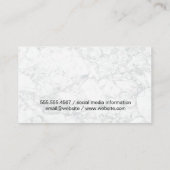 Logo der Weinstadt Skyline | Stain | Marmorweiß Visitenkarte (Rückseite)