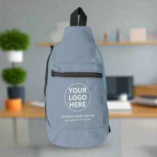 Logo der Werbefirma "Dusty Blue" Crossbody Bag